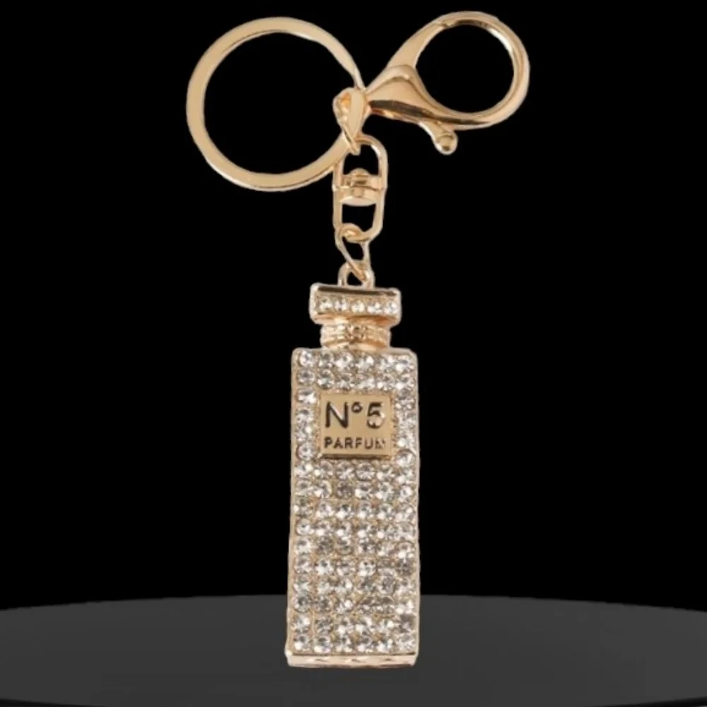 Golden Perfume Keychain